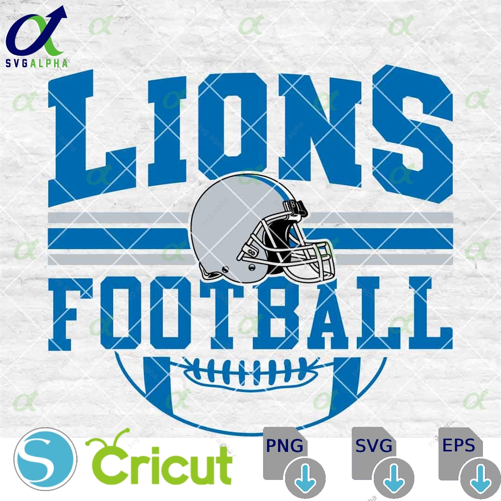 Lions Football Svg Football Svg Sports Svg Football Shirt Sublimation Designs Png Dxf Jpg Eps